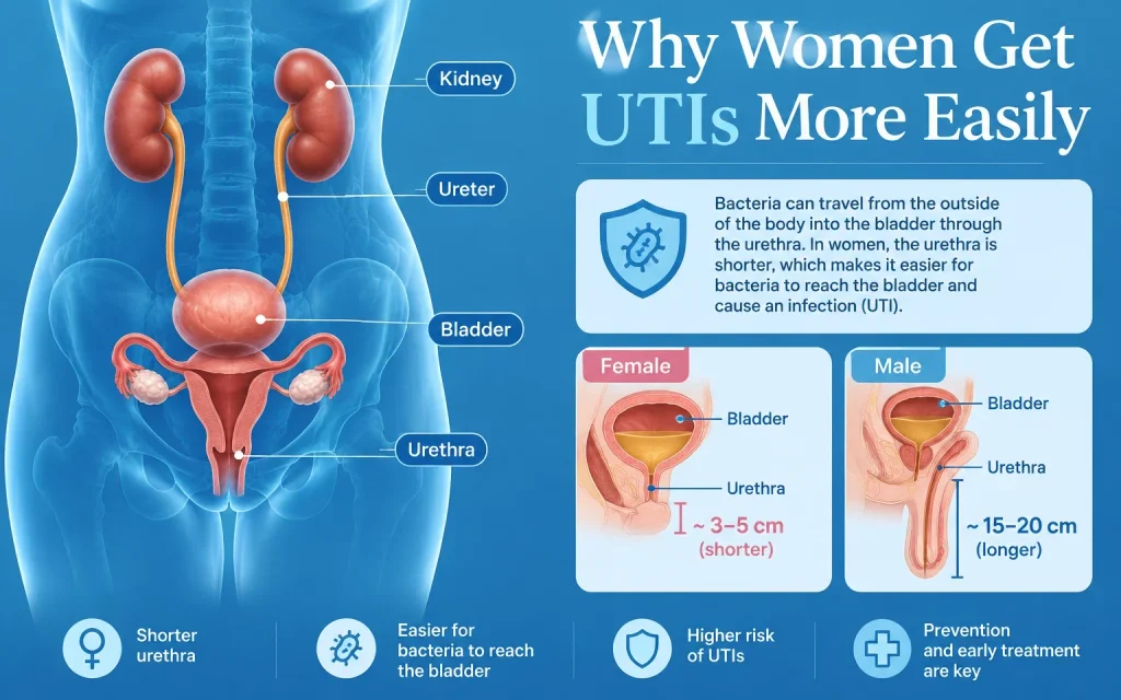 Why Women Get UTIs More Easily