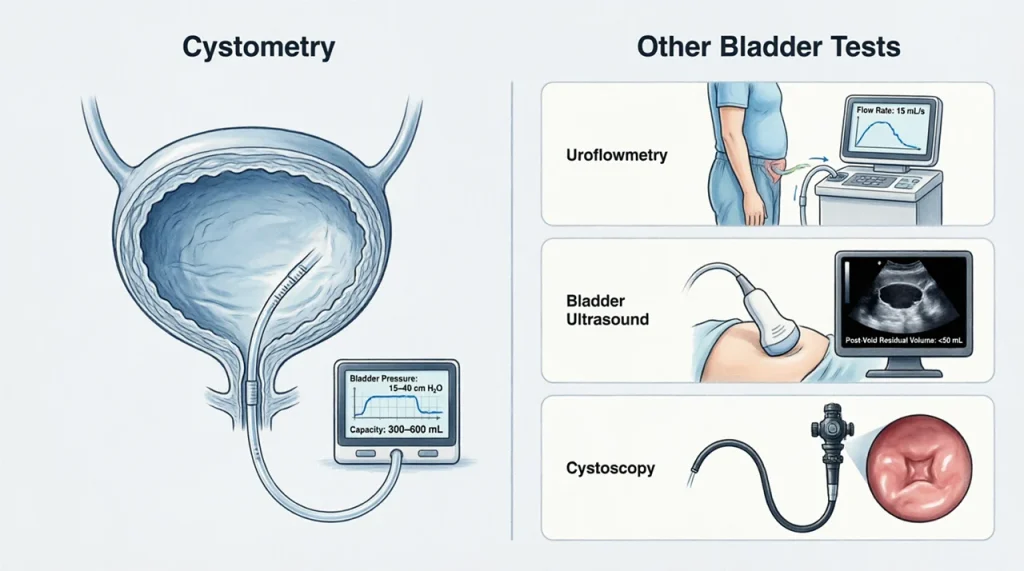 How Cystometry Differs from Other Bladder Tests