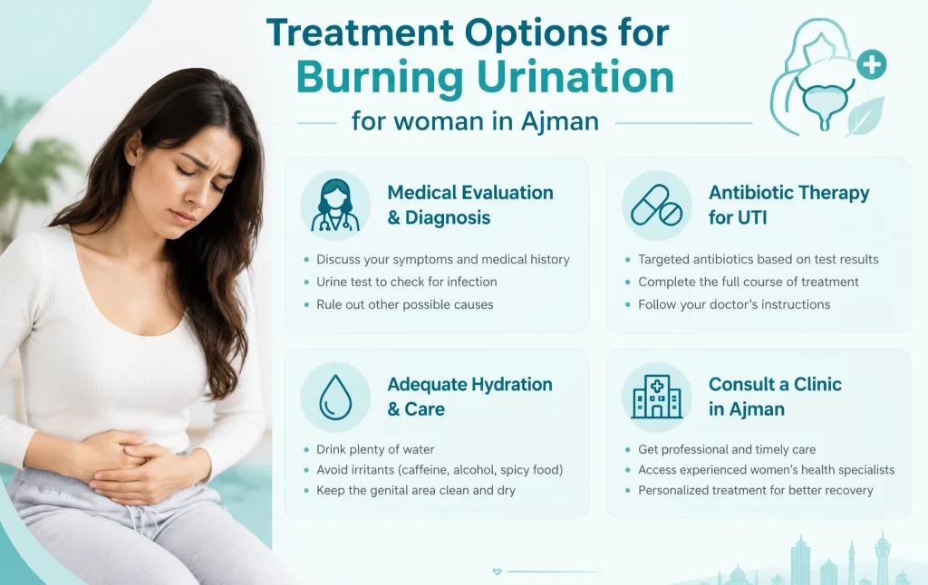 Treatment Options for Burning Urination for woman in Ajman
